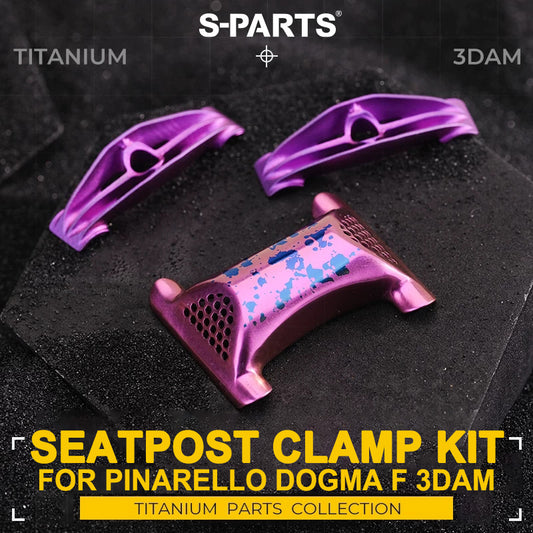 3D-Printed Titanium Seatpost Clamp Kit & Parts for Pinarello Dogma F 3DAM | Grade 5 Titanium