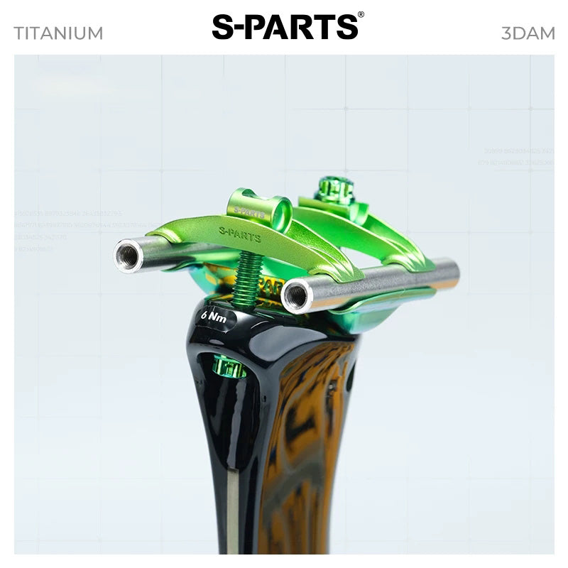 3D Printed Titanium Seatpost Saddle Clamp Kit, Two-Bolt, for Cannondale SuperSix EVO Gen 5