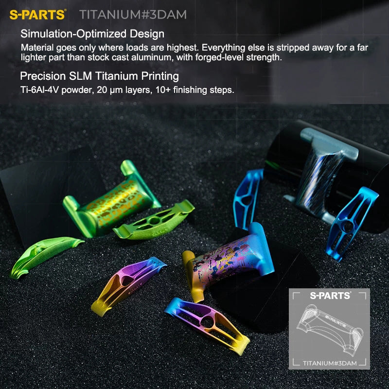 3D Printed Titanium Seatpost Saddle Clamp Kit, Two-Bolt, for Cannondale SuperSix EVO Gen 5