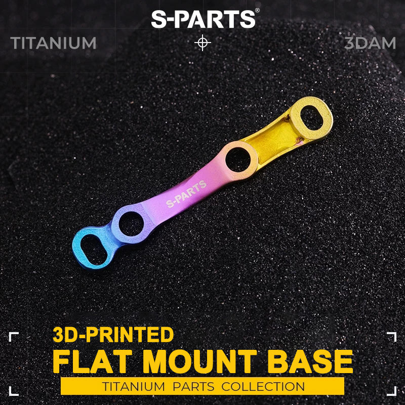 3DAM Grade 5 Titanium 3D-Printed Rear Flat Mount Caliper Base | Universal Fit | Hollow Design