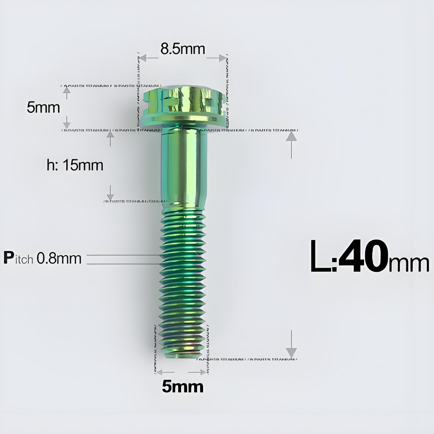 M5 X L35 - 95MM Titanium Bolts For Motorcycle & Bike