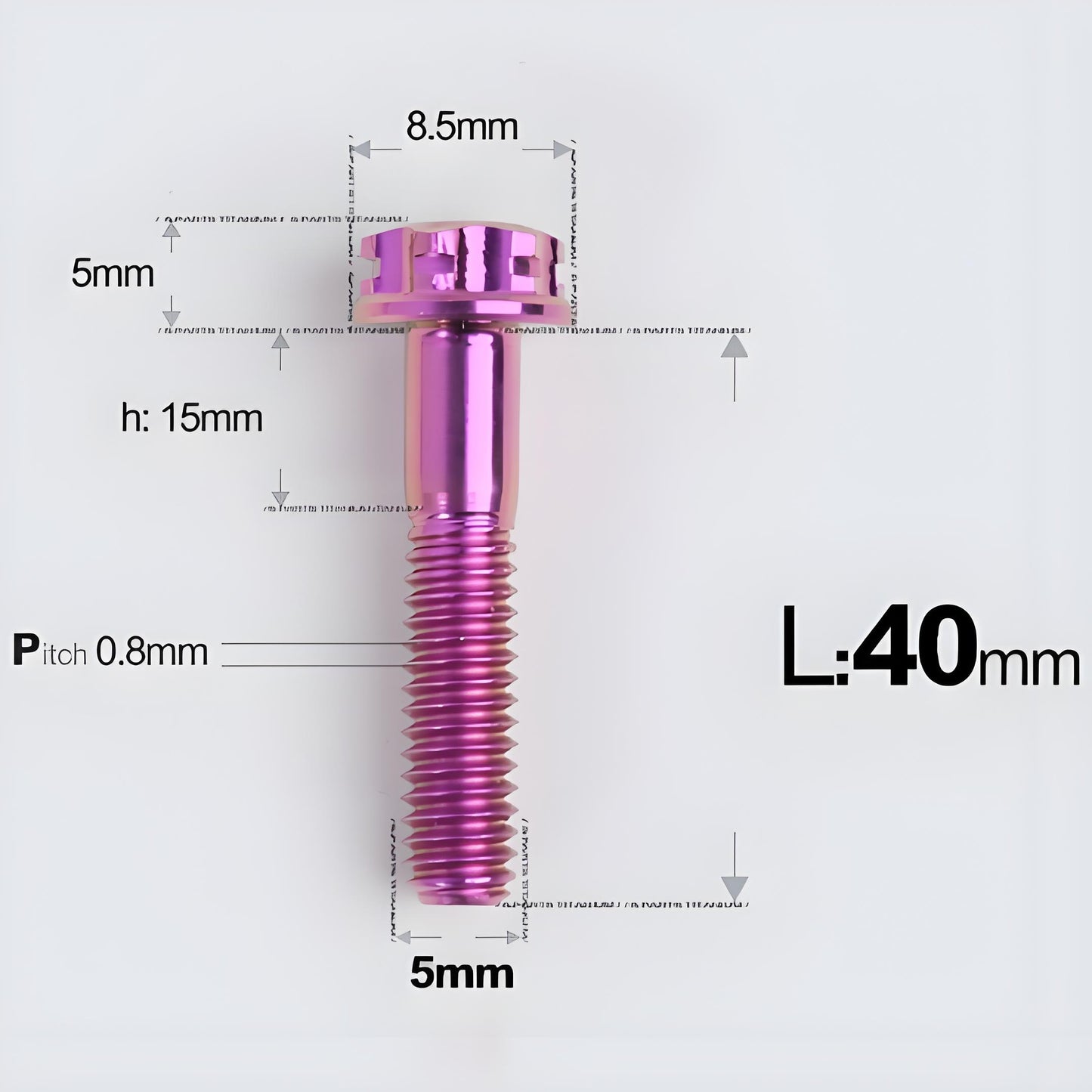M5 X L35 - 95MM Titanium Bolts For Motorcycle & Bike