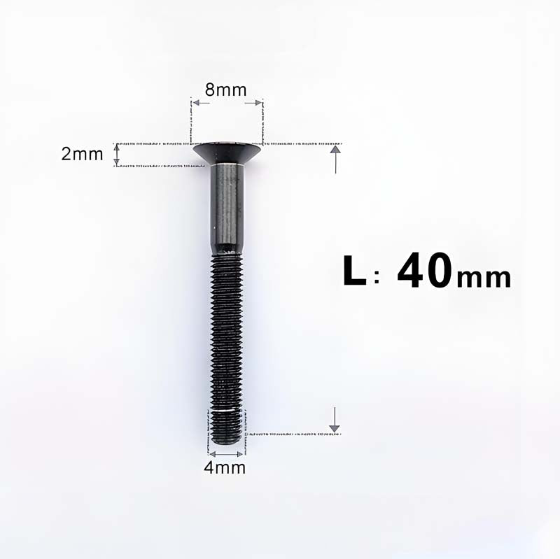 M4 35/40/45/50mm Titanium Flat Head Bolts Countersunk Bolts For Road Bike