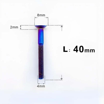 M4 35/40/45/50mm Titanium Flat Head Bolts Countersunk Bolts For Road Bike