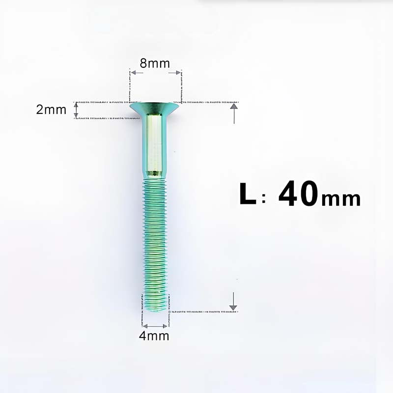 M4 35/40/45/50mm Titanium Flat Head Bolts Countersunk Bolts For Road Bike