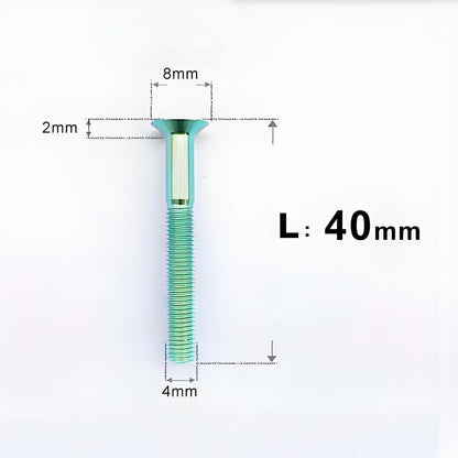 M4 35/40/45/50mm Titanium Flat Head Bolts Countersunk Bolts For Road Bike