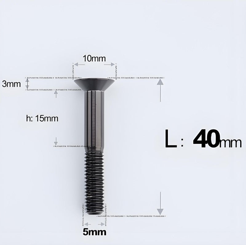M5x35-50MM Titanium Flat Head Bolts for Road Bike Seatpost Clamp