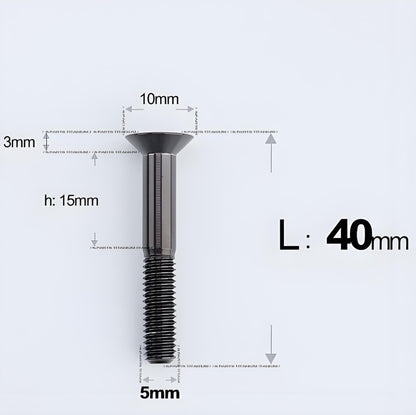 M5x35-50MM Titanium Flat Head Bolts for Road Bike Seatpost Clamp