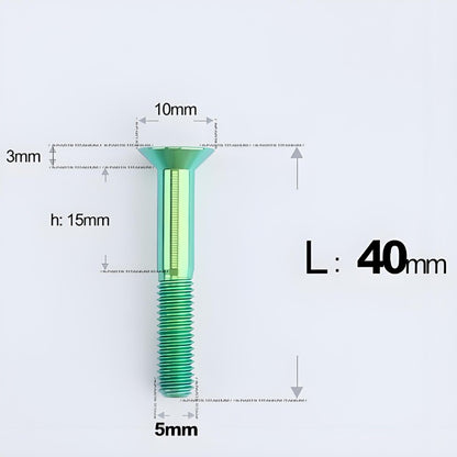 M5x35-50MM Titanium Flat Head Bolts for Road Bike Seatpost Clamp