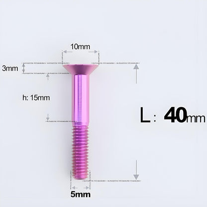 M5x35-50MM Titanium Flat Head Bolts for Road Bike Seatpost Clamp