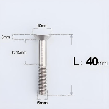 M5x35-50MM Titanium Flat Head Bolts for Road Bike Seatpost Clamp