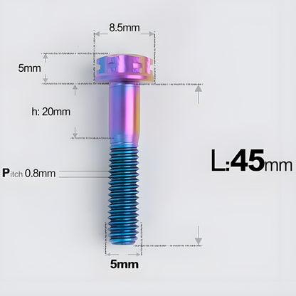 M5 X L35 - 95MM Titanium Bolts For Motorcycle & Bike