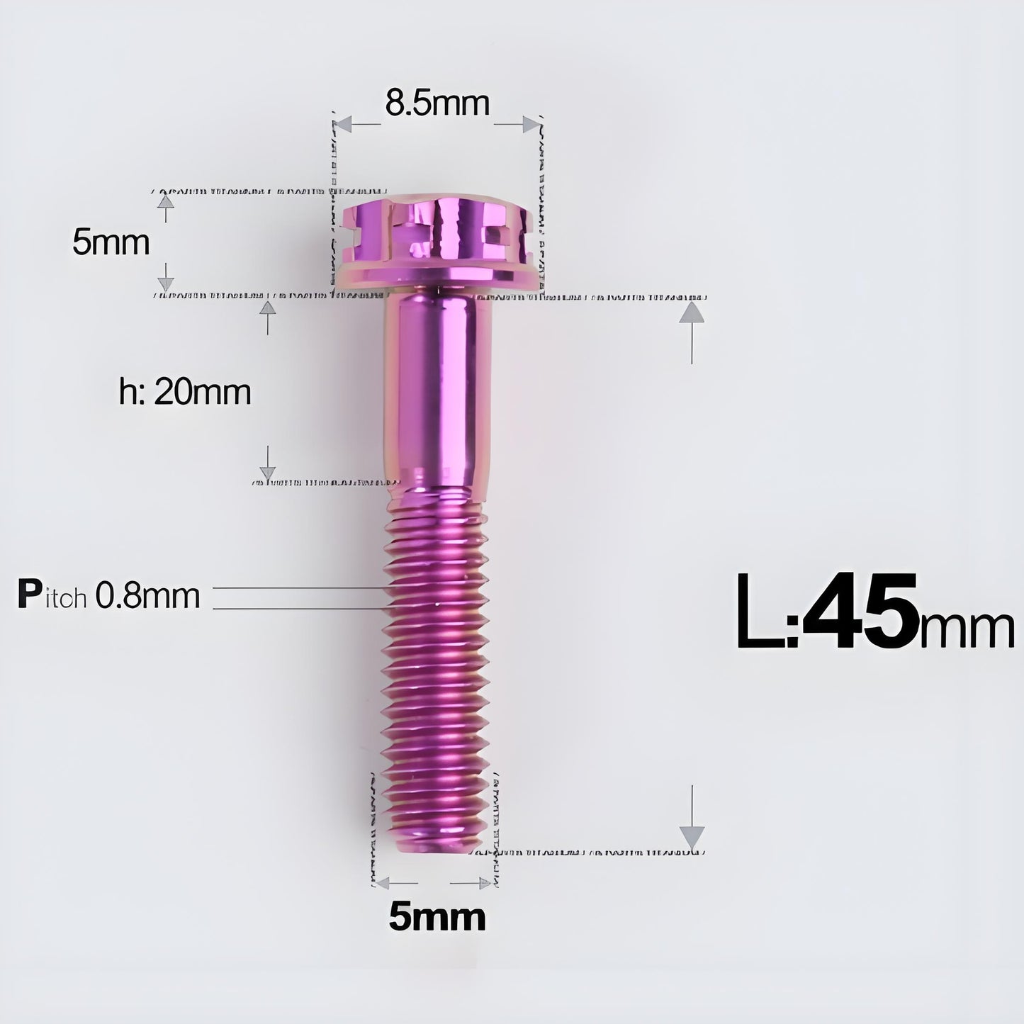M5 X L35 - 95MM Titanium Bolts For Motorcycle & Bike