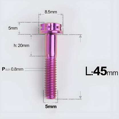 M5 X L35 - 95MM Titanium Bolts For Motorcycle & Bike