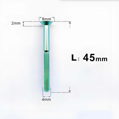M4 35/40/45/50mm Titanium Flat Head Bolts Countersunk Bolts For Road Bike
