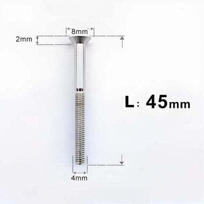 M4 35/40/45/50mm Titanium Flat Head Bolts Countersunk Bolts For Road Bike