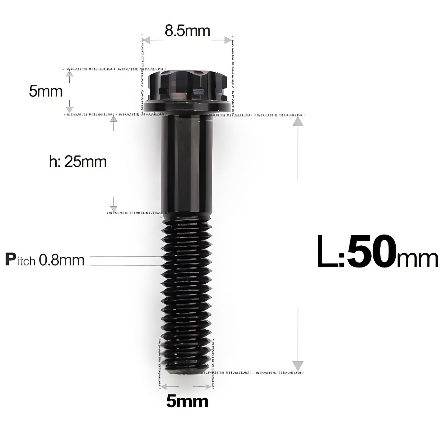M5 X L35 - 95MM Titanium Bolts For Motorcycle & Bike