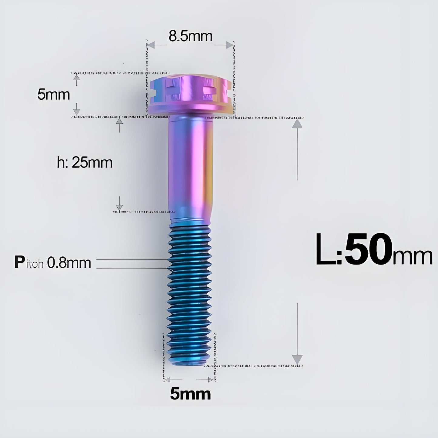 M5 X L35 - 95MM Titanium Bolts For Motorcycle & Bike