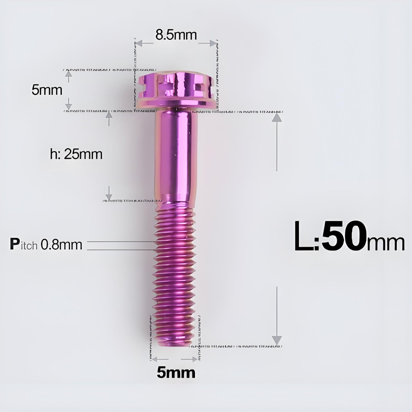 M5 X L35 - 95MM Titanium Bolts For Motorcycle & Bike