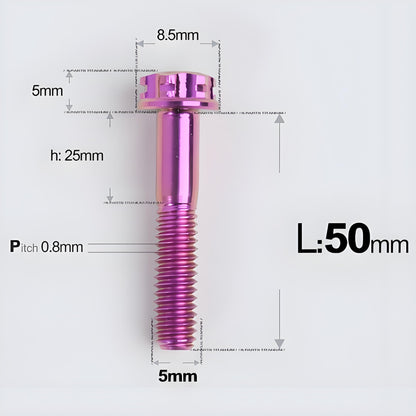 M5 X L35 - 95MM Titanium Bolts For Motorcycle & Bike
