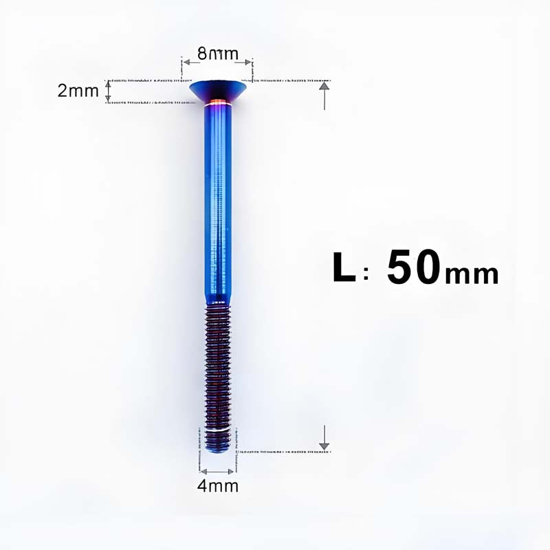 M4 35/40/45/50mm Titanium Flat Head Bolts Countersunk Bolts For Road Bike