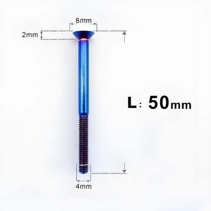 M4 35/40/45/50mm Titanium Flat Head Bolts Countersunk Bolts For Road Bike