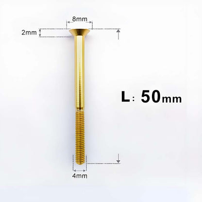 M4 35/40/45/50mm Titanium Flat Head Bolts Countersunk Bolts For Road Bike