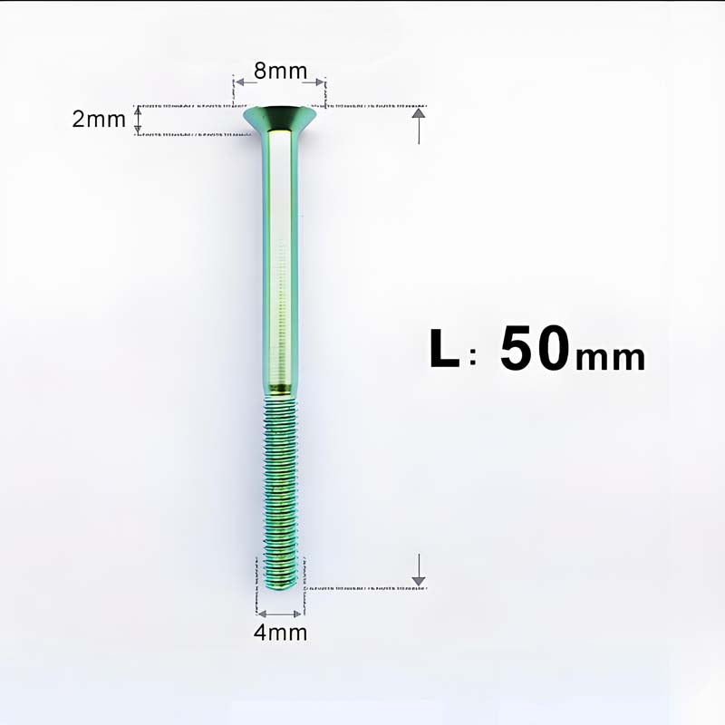 M4 35/40/45/50mm Titanium Flat Head Bolts Countersunk Bolts For Road Bike