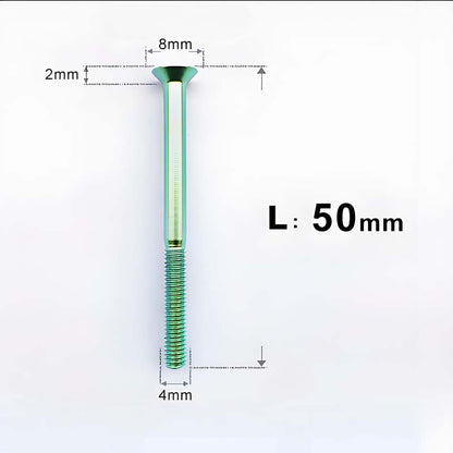 M4 35/40/45/50mm Titanium Flat Head Bolts Countersunk Bolts For Road Bike
