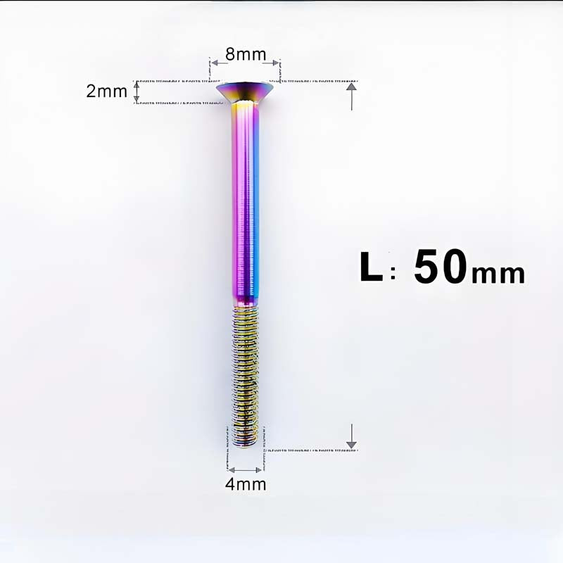M4 35/40/45/50mm Titanium Flat Head Bolts Countersunk Bolts For Road Bike
