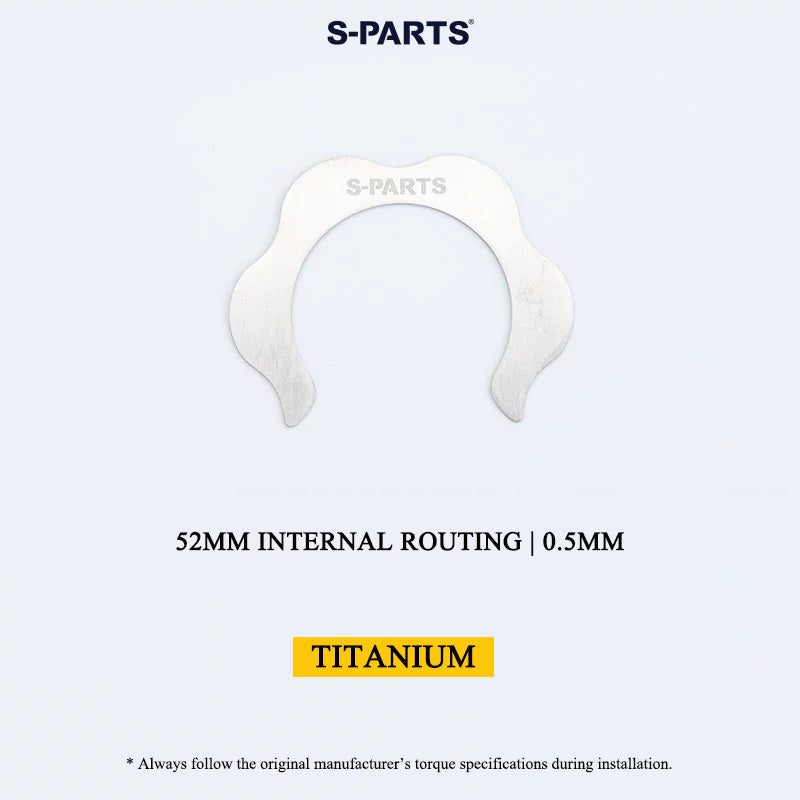 Grade 5 Titanium Headset Shim | 52mm Internal Routing | 0.5mm / 1mm