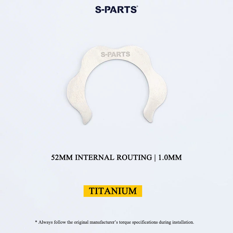 Grade 5 Titanium Headset Shim | 52mm Internal Routing | 0.5mm / 1mm