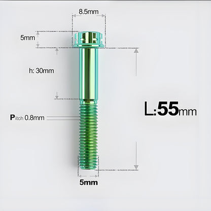 M5 X L35 - 95MM Titanium Bolts For Motorcycle & Bike