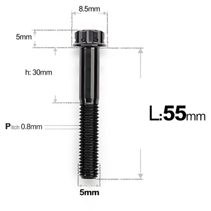 M5 X L35 - 95MM Titanium Bolts For Motorcycle & Bike