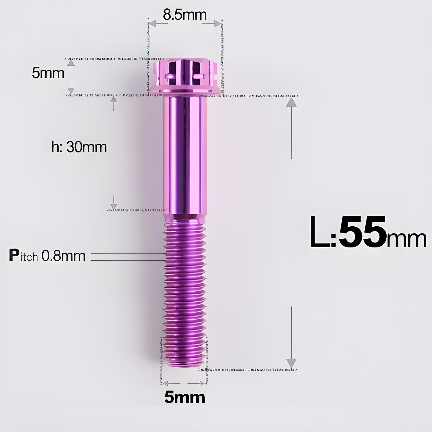 M5 X L35 - 95MM Titanium Bolts For Motorcycle & Bike