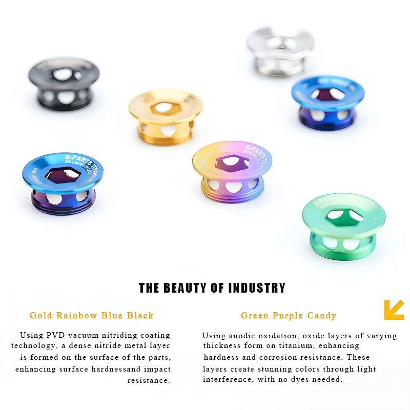Titanium Crank Arm Fixing Bolt & Cap for Shimano XT / Ultegra / Dura-Ace