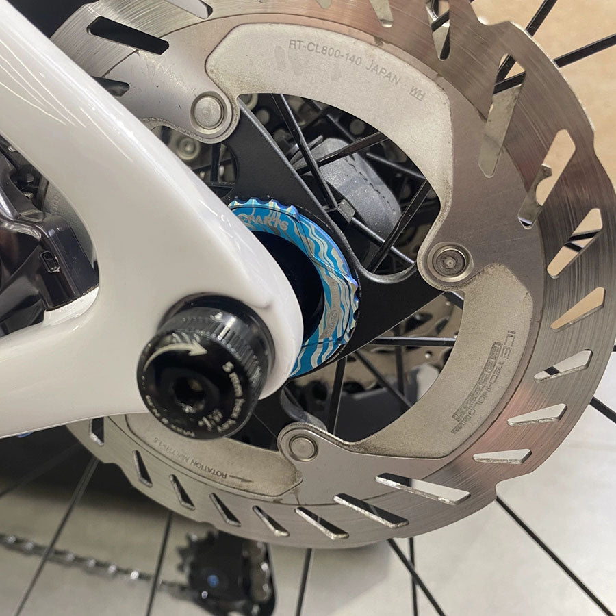 6.1g Grade 5 Titanium External Center Lock Lockring | 44mm 16-Notch Rotor Lockring for Road, Gravel & MTB