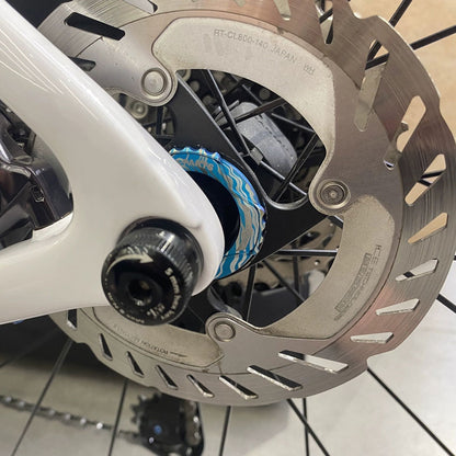 6.1g Grade 5 Titanium External Center Lock Lockring | 44mm 16-Notch Rotor Lockring for Road, Gravel & MTB