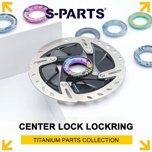 6.1g Grade 5 Titanium External Center Lock Lockring | 44mm 16-Notch Rotor Lockring for Road, Gravel & MTB