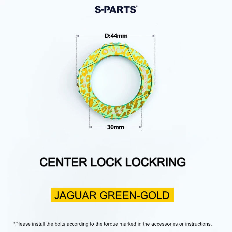 6.1g Grade 5 Titanium External Center Lock Lockring | 44mm 16-Notch Rotor Lockring for Road, Gravel & MTB
