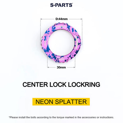 6.1g Grade 5 Titanium External Center Lock Lockring | 44mm 16-Notch Rotor Lockring for Road, Gravel & MTB