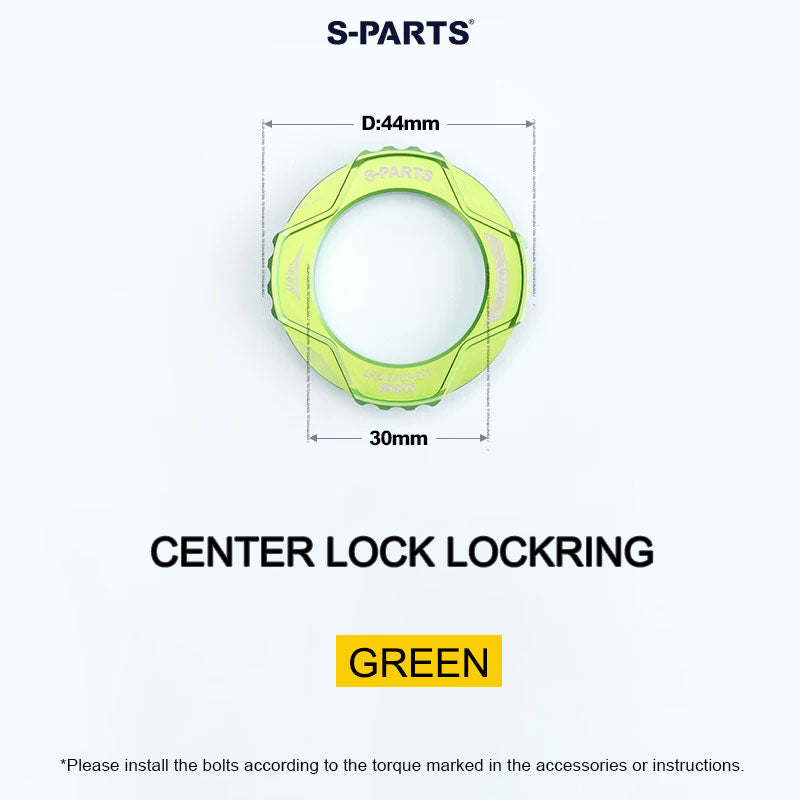6.1g Grade 5 Titanium External Center Lock Lockring | 44mm 16-Notch Rotor Lockring for Road, Gravel & MTB