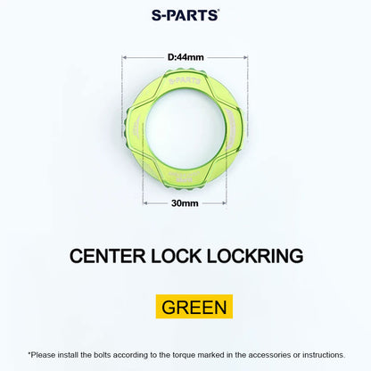 6.1g Grade 5 Titanium External Center Lock Lockring | 44mm 16-Notch Rotor Lockring for Road, Gravel & MTB