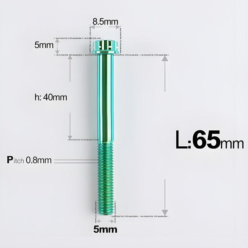 M5 X L35 - 95MM Titanium Bolts For Motorcycle & Bike