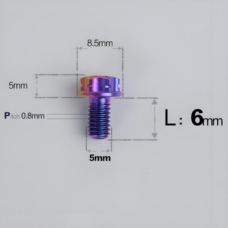 M5 X L6 8 12 30MM Titanium Bolts For Motorcycle