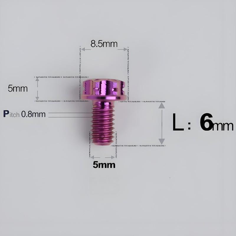 M5 X L6 8 12 30MM Titanium Bolts For Motorcycle