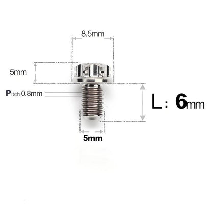 M5 X L6 8 12 30MM Titanium Bolts For Motorcycle