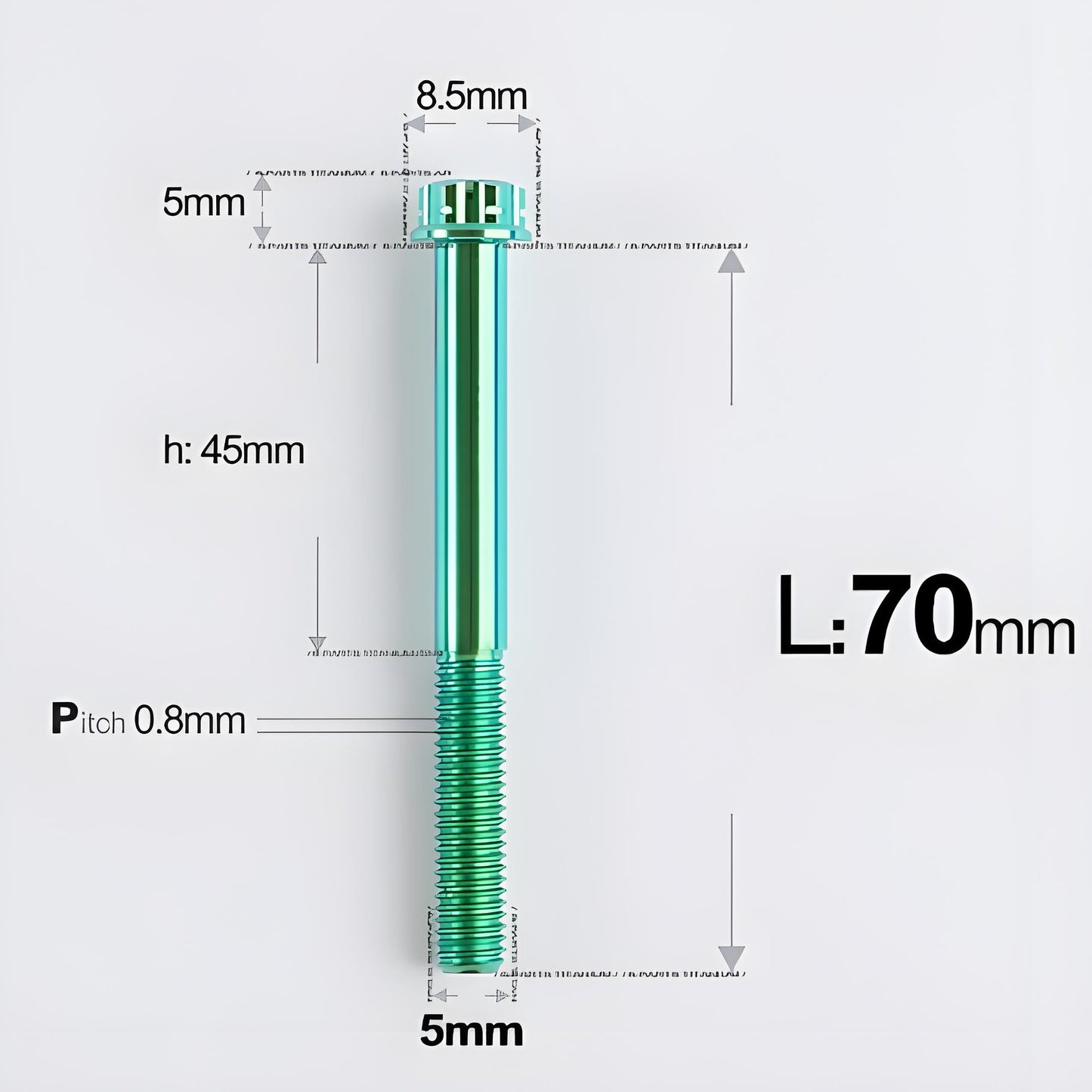 M5 X L35 - 95MM Titanium Bolts For Motorcycle & Bike