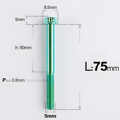 M5 X L35 - 95MM Titanium Bolts For Motorcycle & Bike