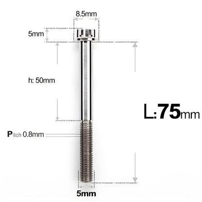 M5 X L35 - 95MM Titanium Bolts For Motorcycle & Bike